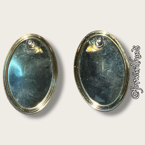 Bundle Sale 3 for $15 | Vintage Oval Enamel Swirl Earrings - Picture 3 of 9